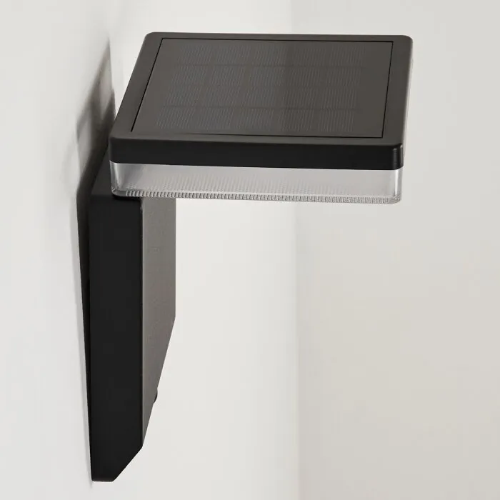 Lonquimai lampade da parete solare LED Nero, 1-Luce, Sensori di movimento