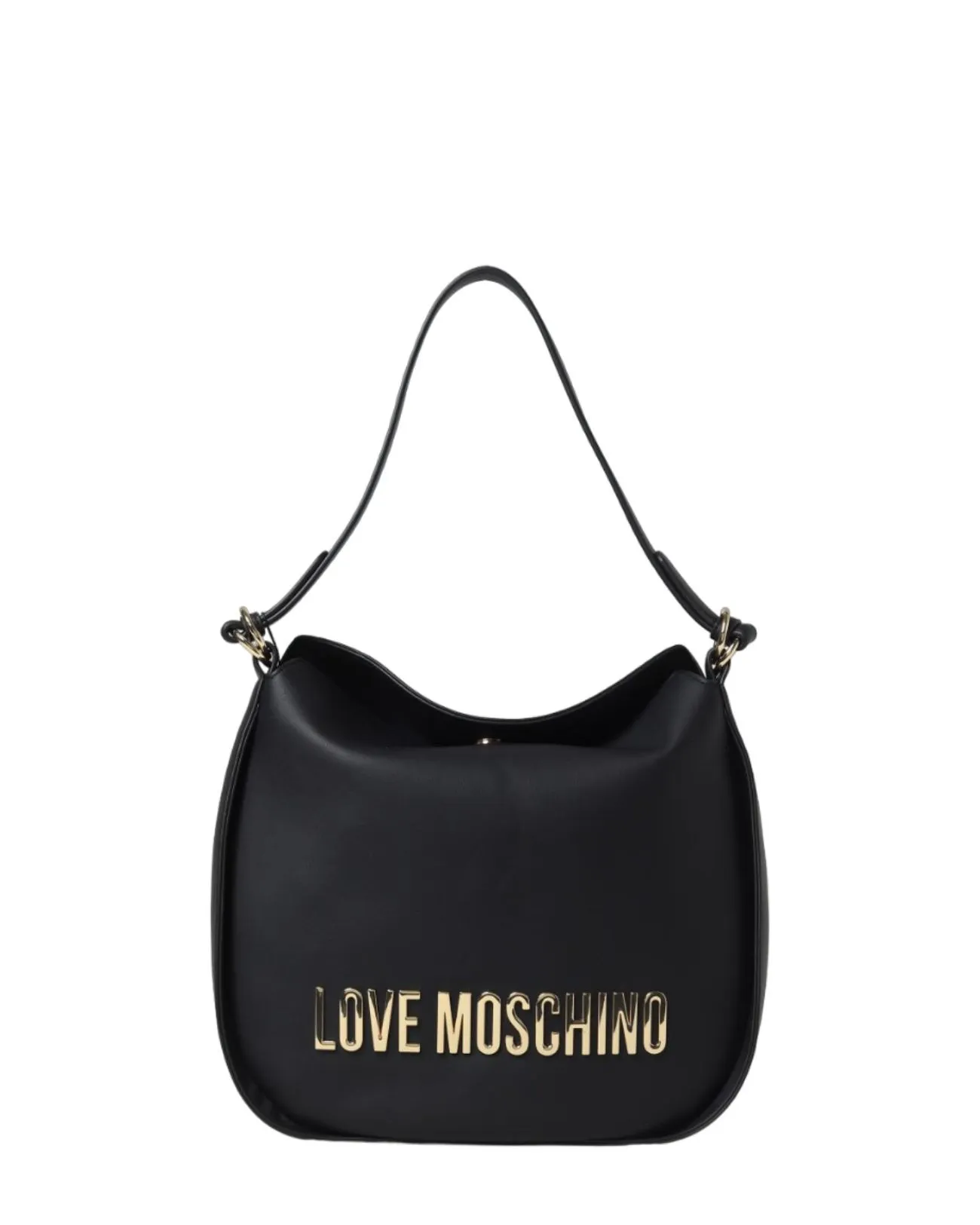 Love Moschino - Borsa a spalla in ecopelle con logo frontale in metallo | Studioarch.com