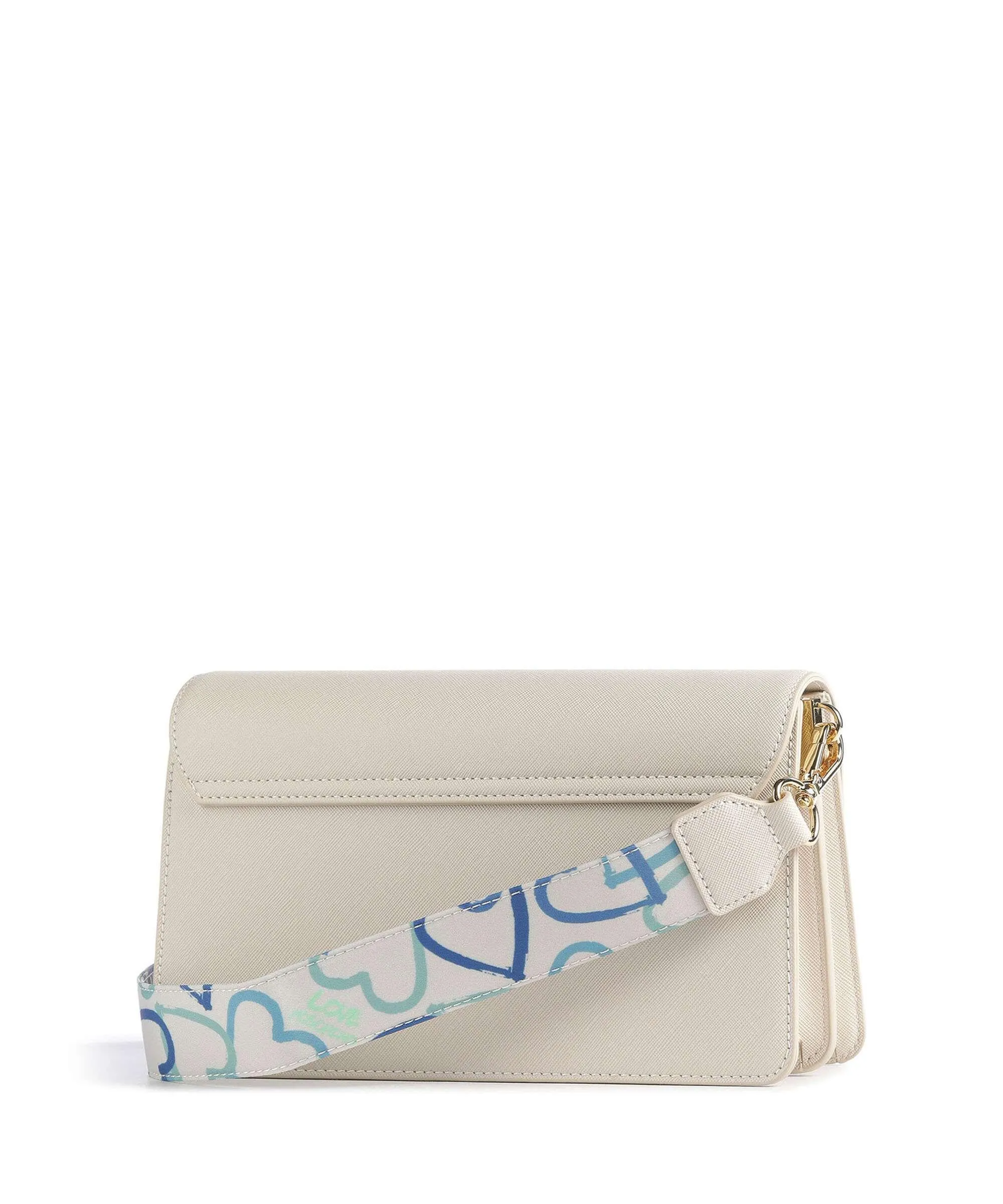  Love Moschino Jelly Logo Borsa a tracolla pelle sintetica beige  