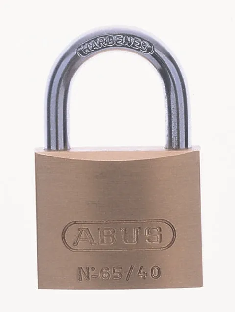 Lucchetto con chiave ABUS per uso interno ed esterno, anello da 8mm, L. 50mm, col Ottone