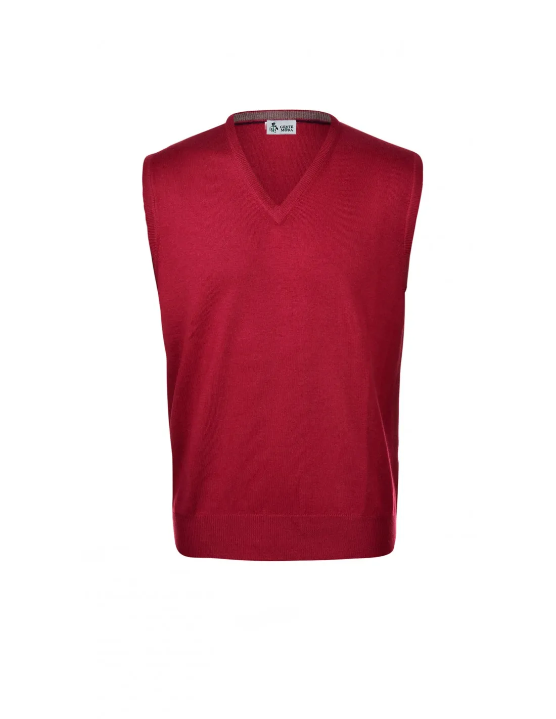 Maglia collo v mm lana merino 4 stagioni bordo'