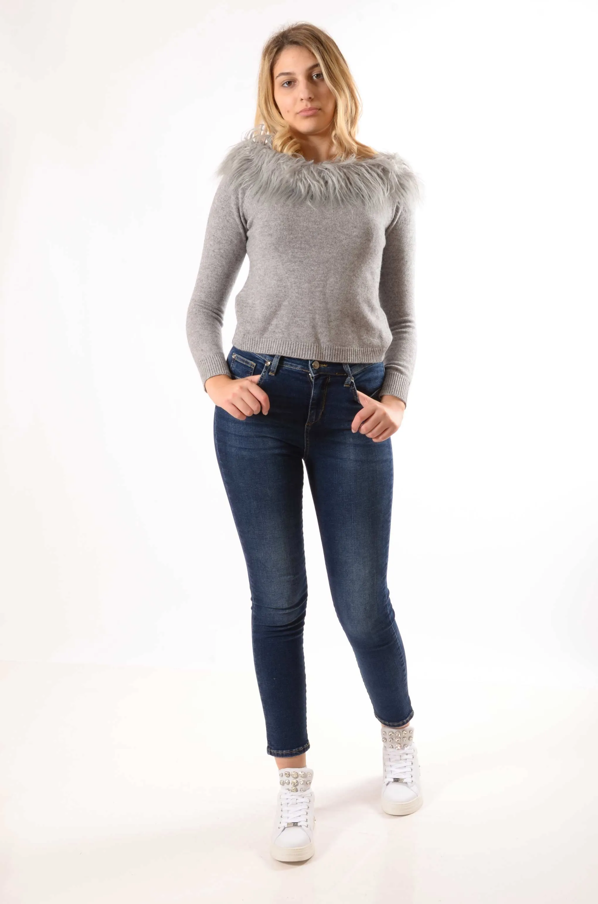 Maglia coreana + eco pelliccia