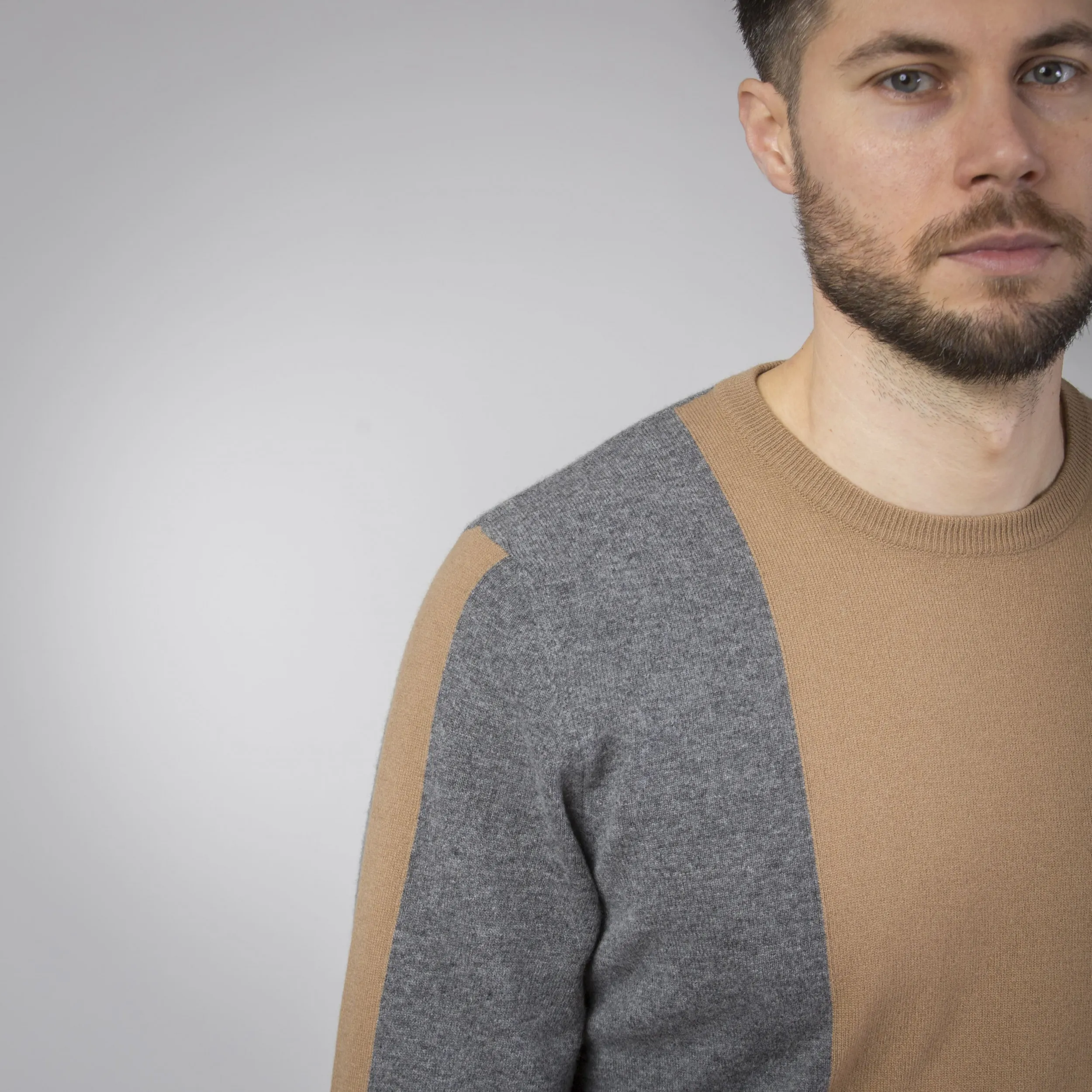 Maglia girocollo bicolore