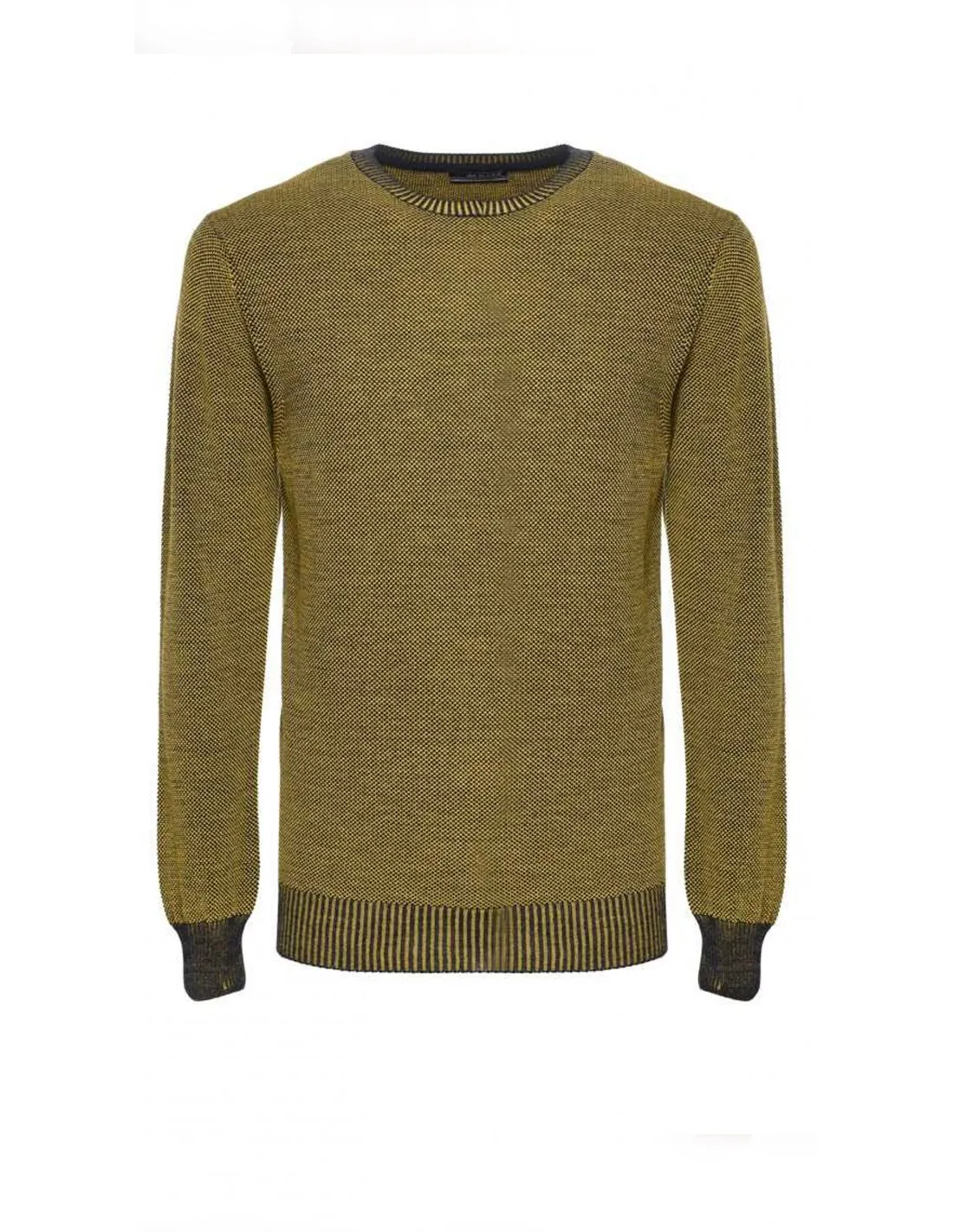 Maglia girocollo ml lana giallo taglie forti