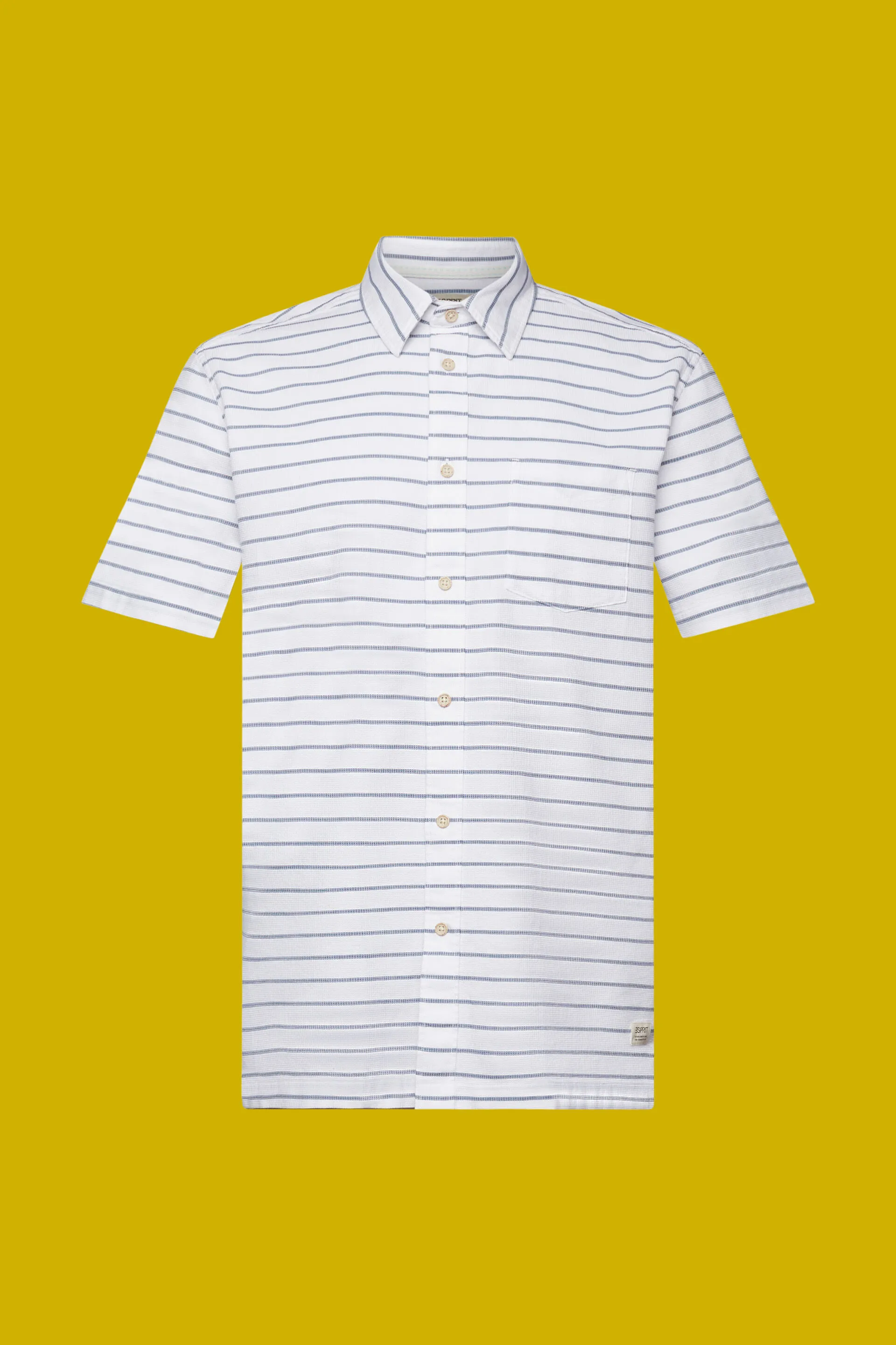 Maglia in piqué a nido d’ape a righe, 100% cotone