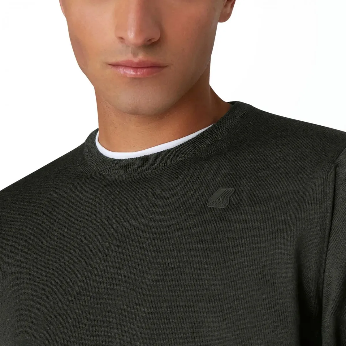 Maglia Sebastien In Merino Green Blackish