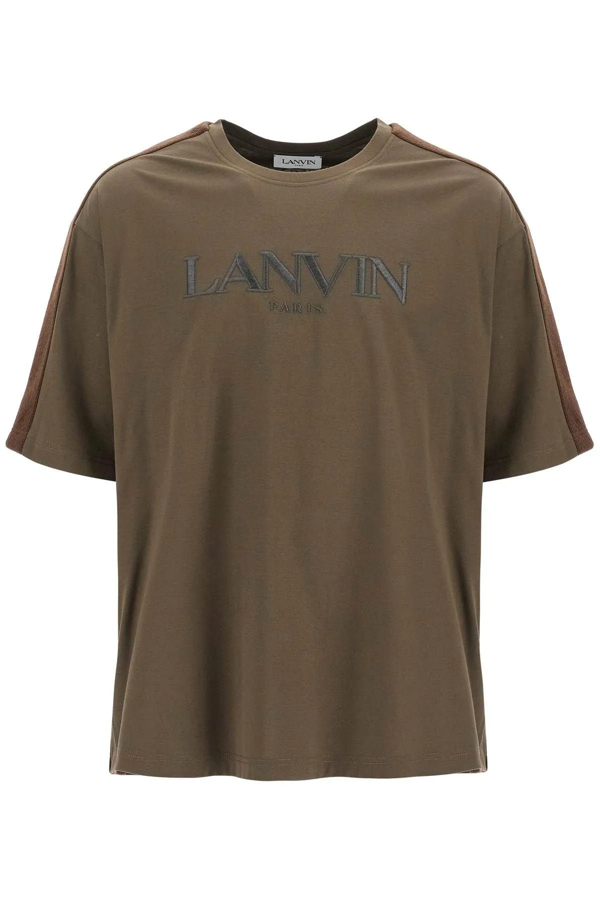 Maglietta logo Lanvin con strisce di marca del marciapiede