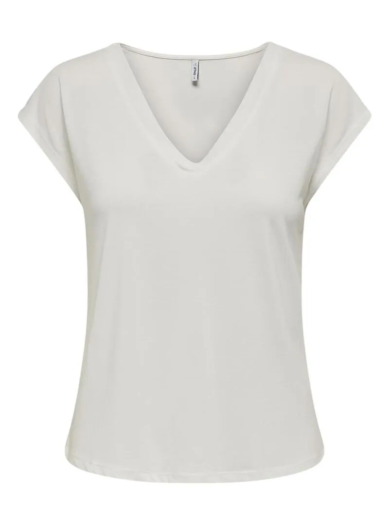 Maglietta Only Free Life S/S Bianca per Donna