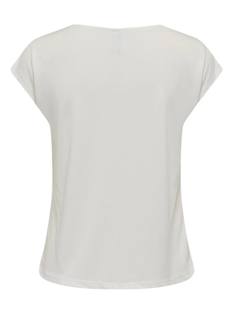 Maglietta Only Free Life S/S Bianca per Donna