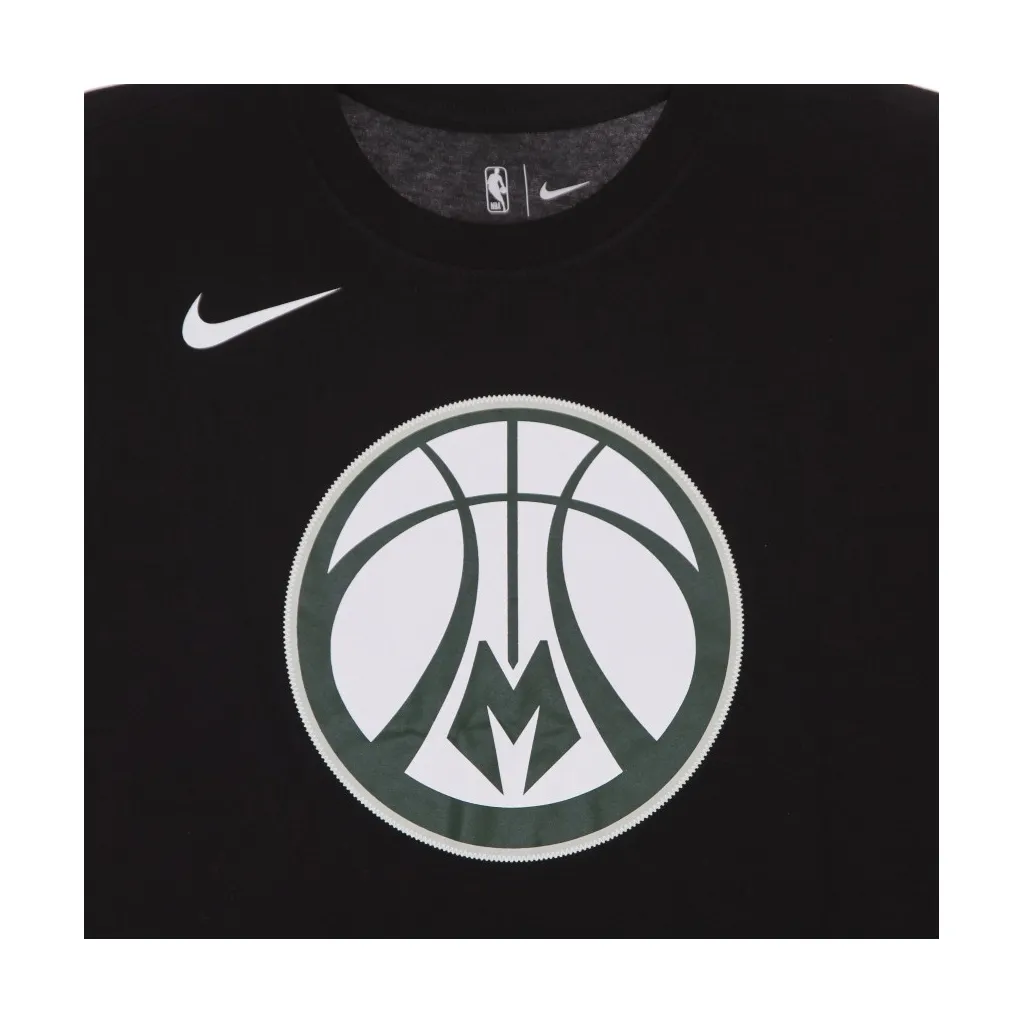 maglietta uomo nba dri fit essential logo tee milbuc BLACK
