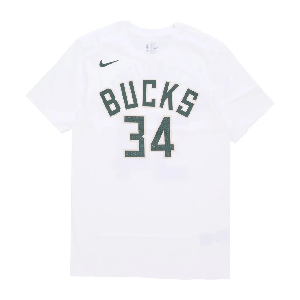 maglietta uomo nba essential tee no 34 giannis antetokounmpo milbuc WHITE