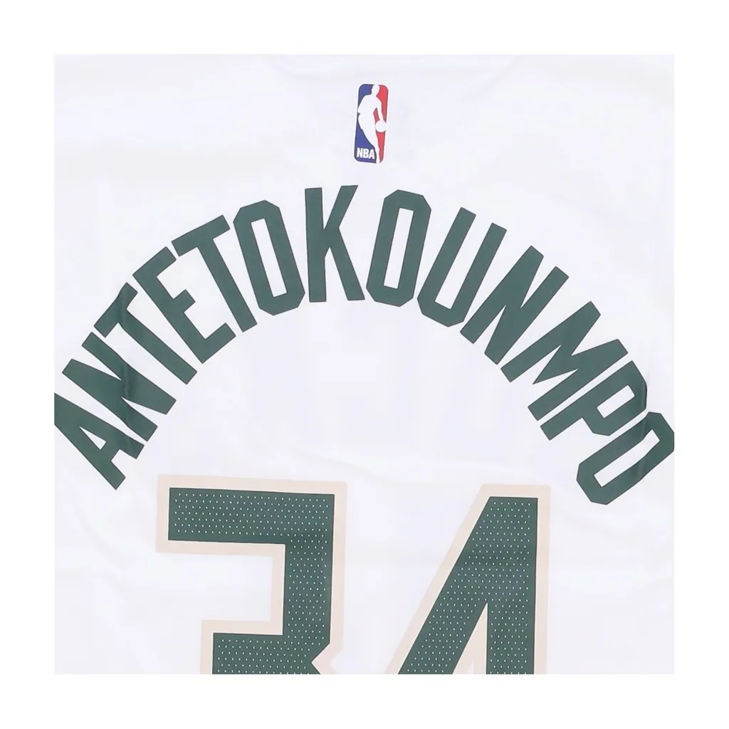 maglietta uomo nba essential tee no 34 giannis antetokounmpo milbuc WHITE
