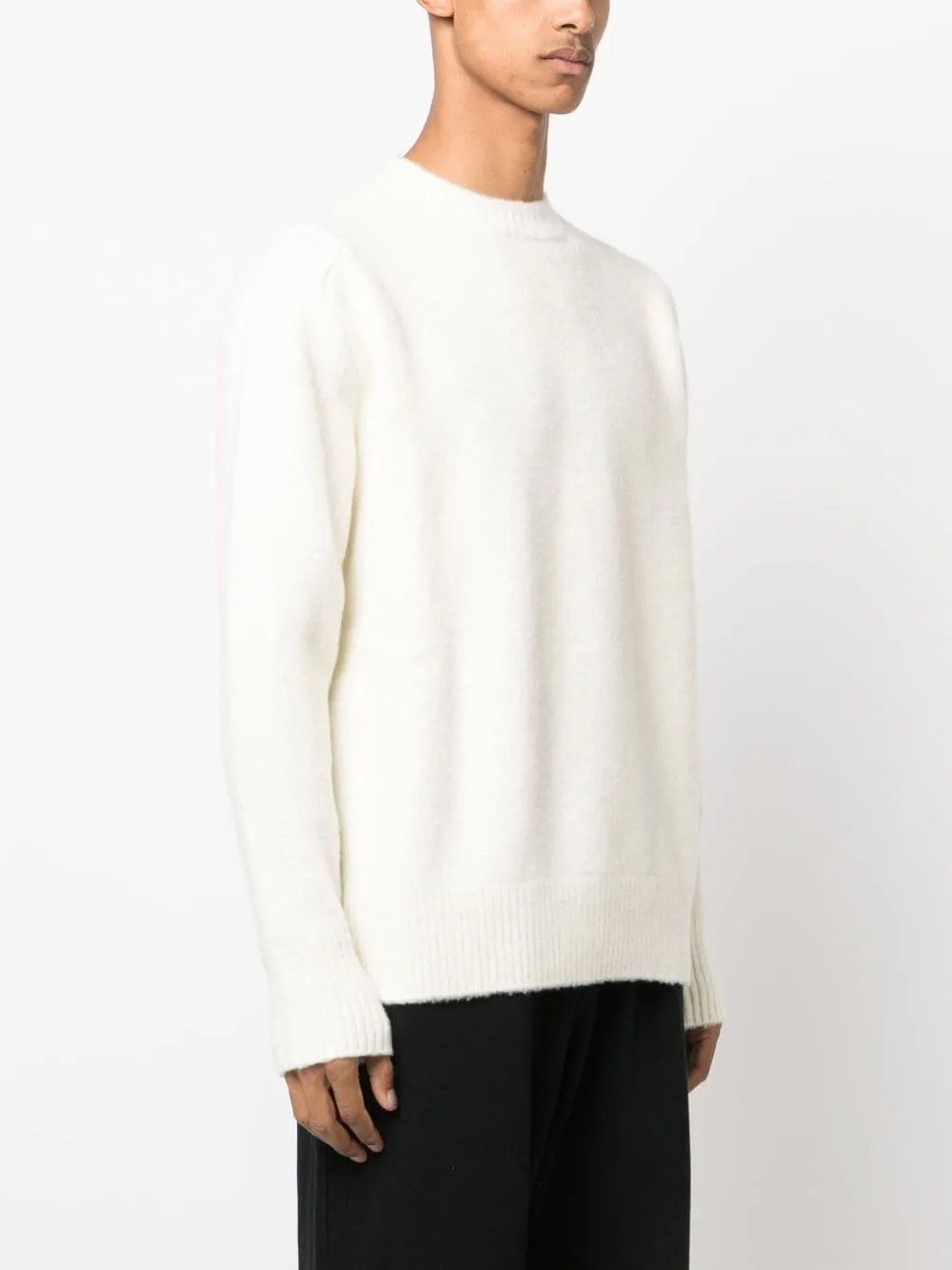 maglione bianco con logo