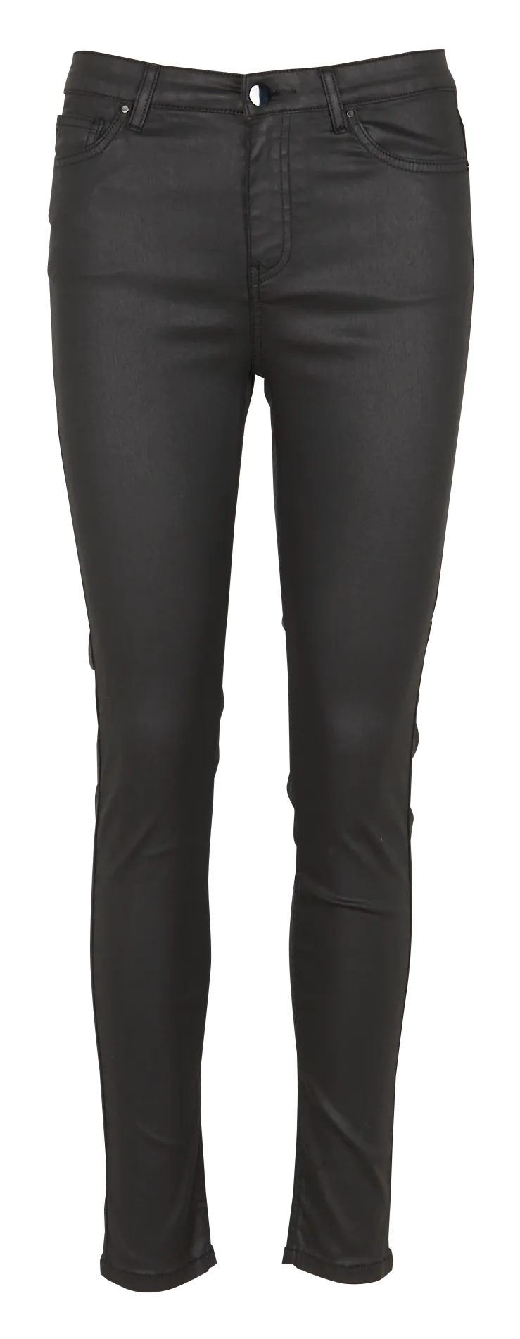  MAISON 123   SUZY - Jeans slim fit cerati a vita alta | Nero