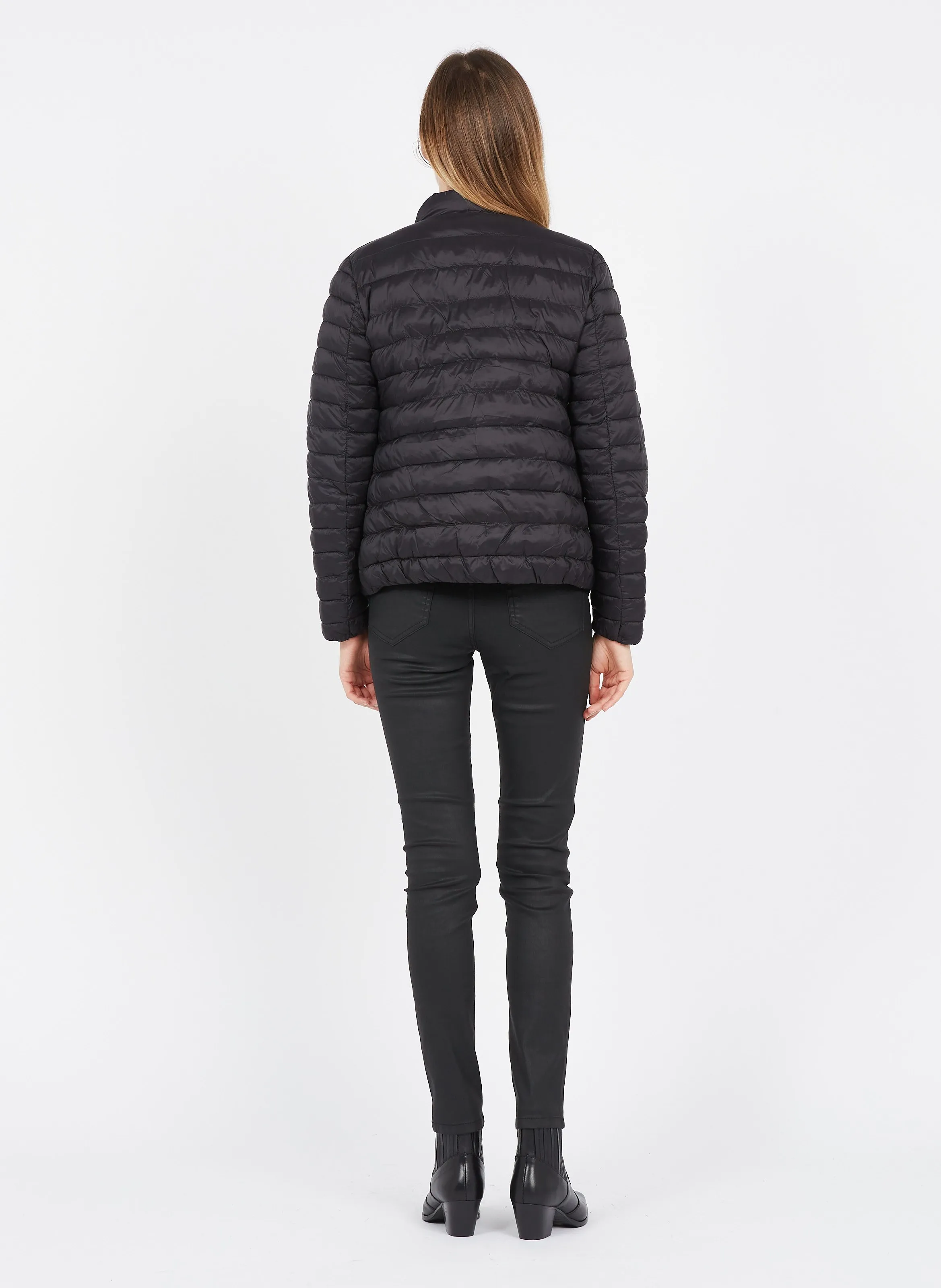  MAISON 123   SUZY - Jeans slim fit cerati a vita alta | Nero