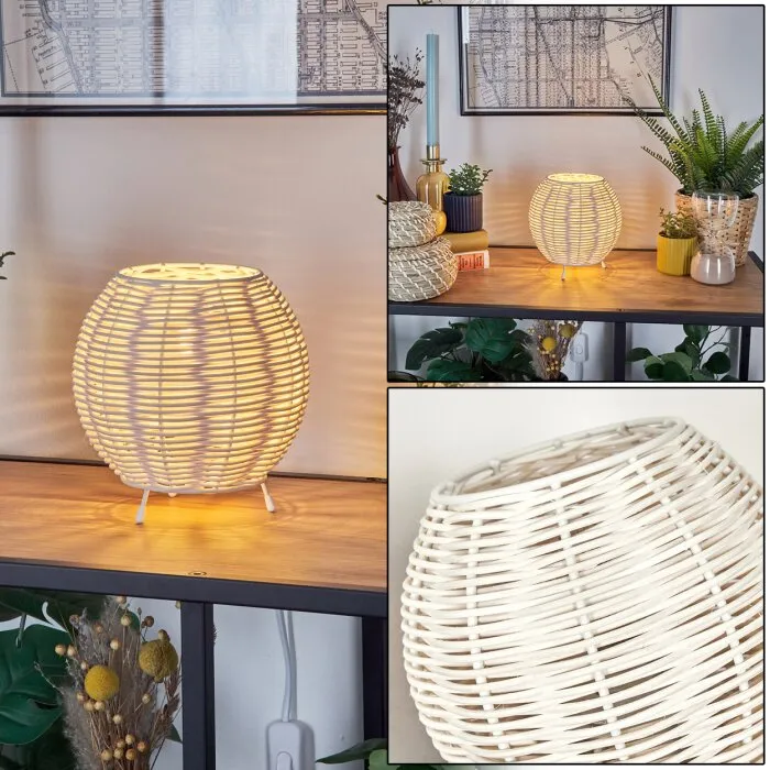 Malpica Lampada da tavolo Beige, 1-Luce