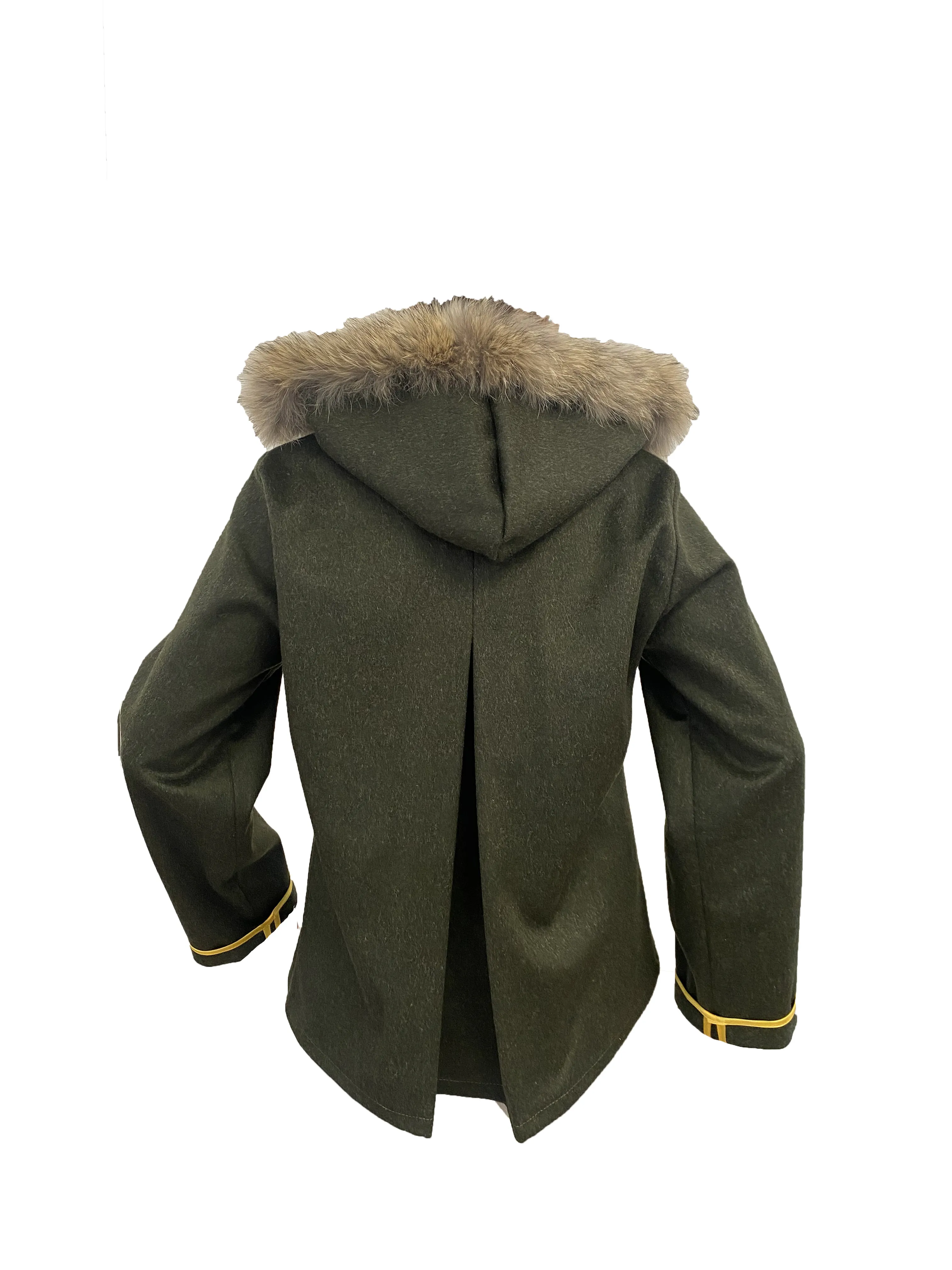 Mantellina Loden Lady e cappuccio con pelliccia