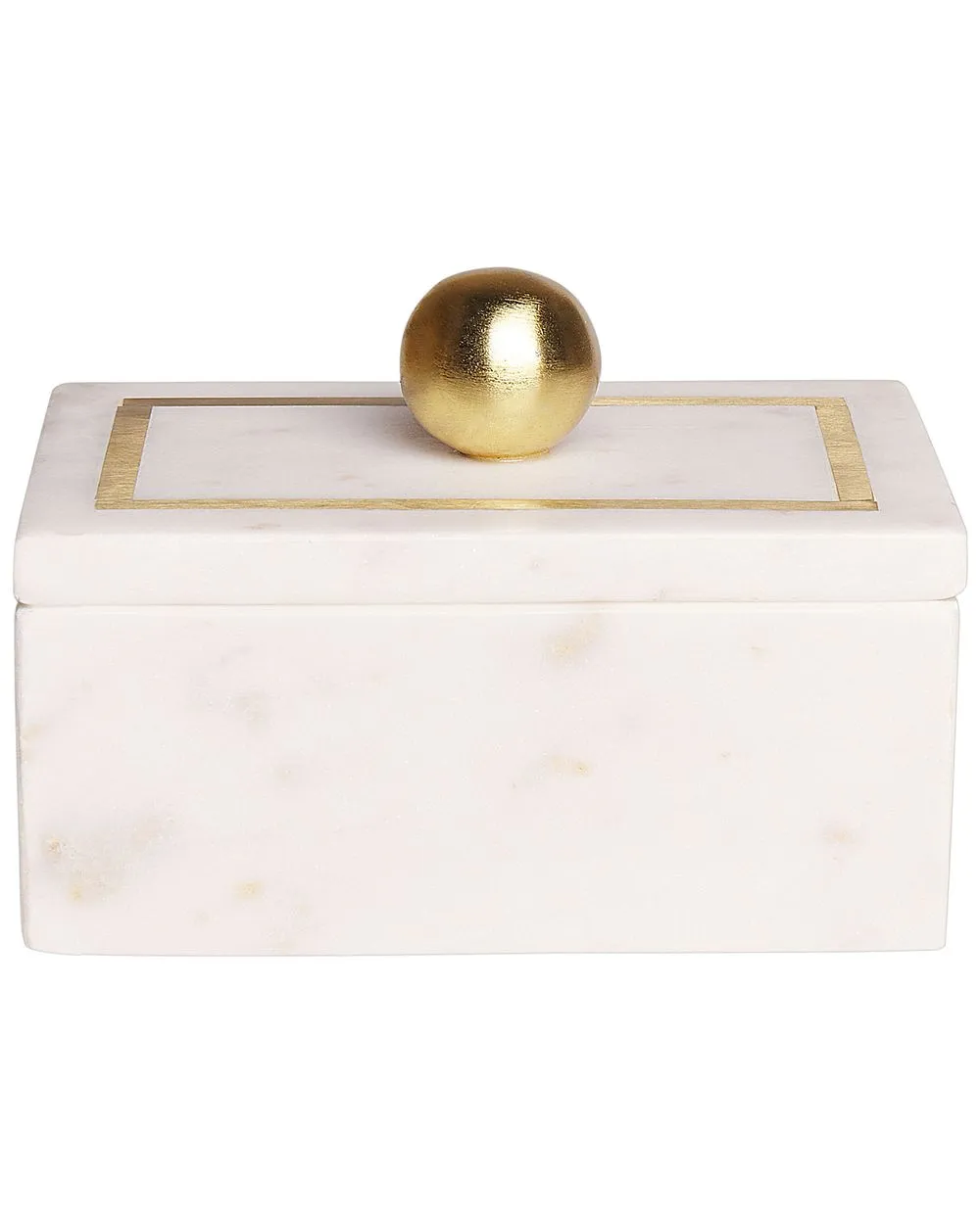 Marble Decorative Box White CHALANDRI