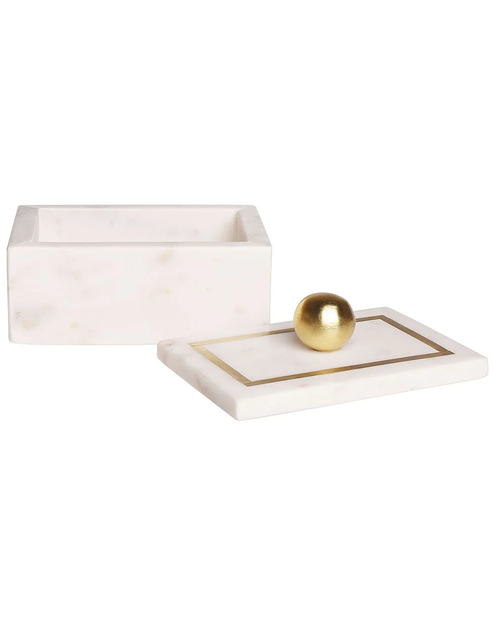 Marble Decorative Box White CHALANDRI