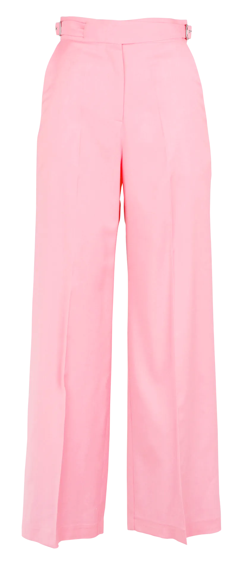  MARGAUX LONNBERG   LEON - Pantaloni larghi a vita alta in lana vergine | Rosa