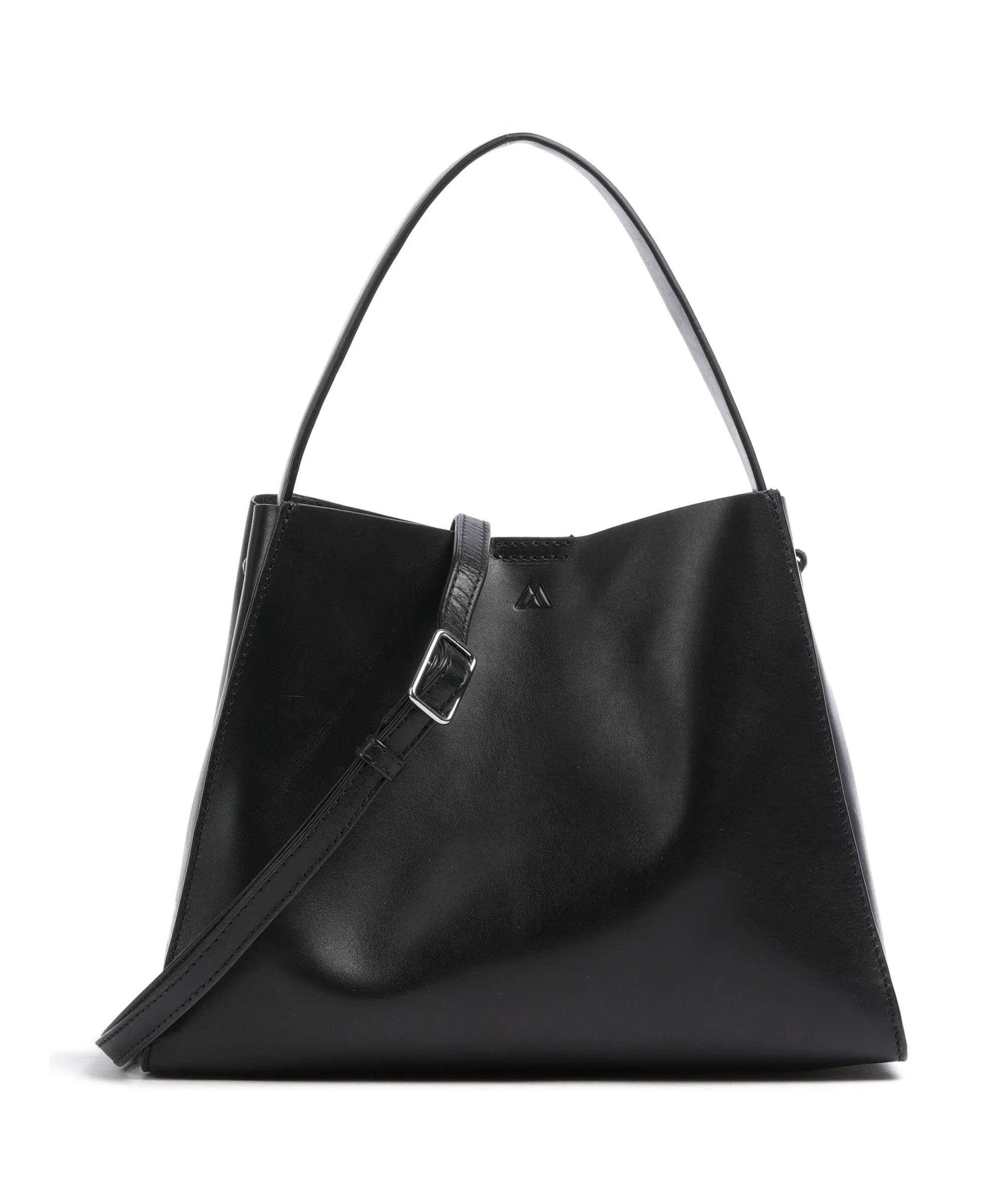  Markberg Rayne Borsa hobo pelle di vacchetta finemente grana nero  