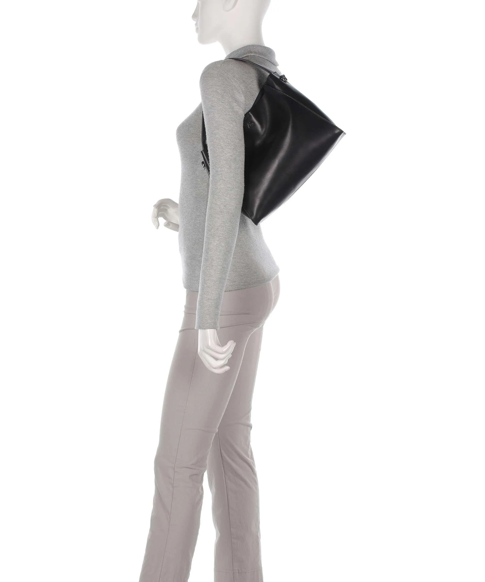  Markberg Rayne Borsa hobo pelle di vacchetta finemente grana nero  