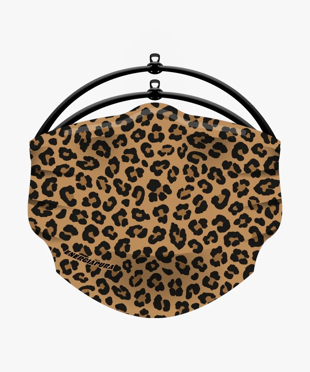 MASCHERINA LIMITED EDITION LEOPARD (2 PE MARRONE