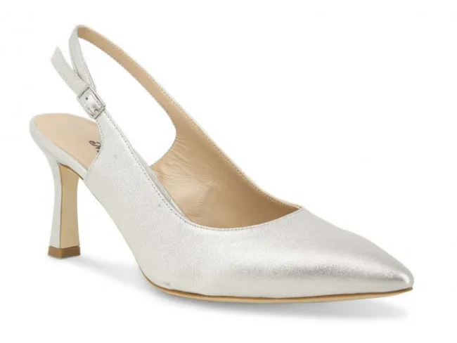 MELLUSO SCARPE DONNA ESTATE D165D  DECOLTE CON CINTURINO ARGENTO