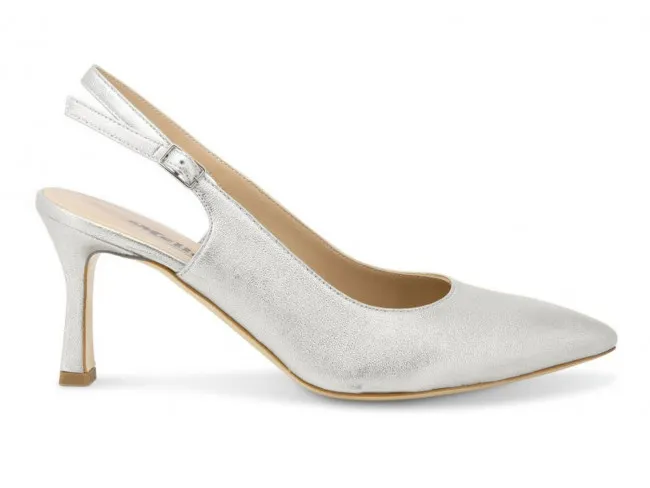MELLUSO SCARPE DONNA ESTATE D165D  DECOLTE CON CINTURINO ARGENTO