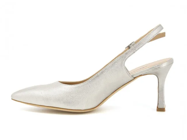 MELLUSO SCARPE DONNA ESTATE D165D  DECOLTE CON CINTURINO ARGENTO