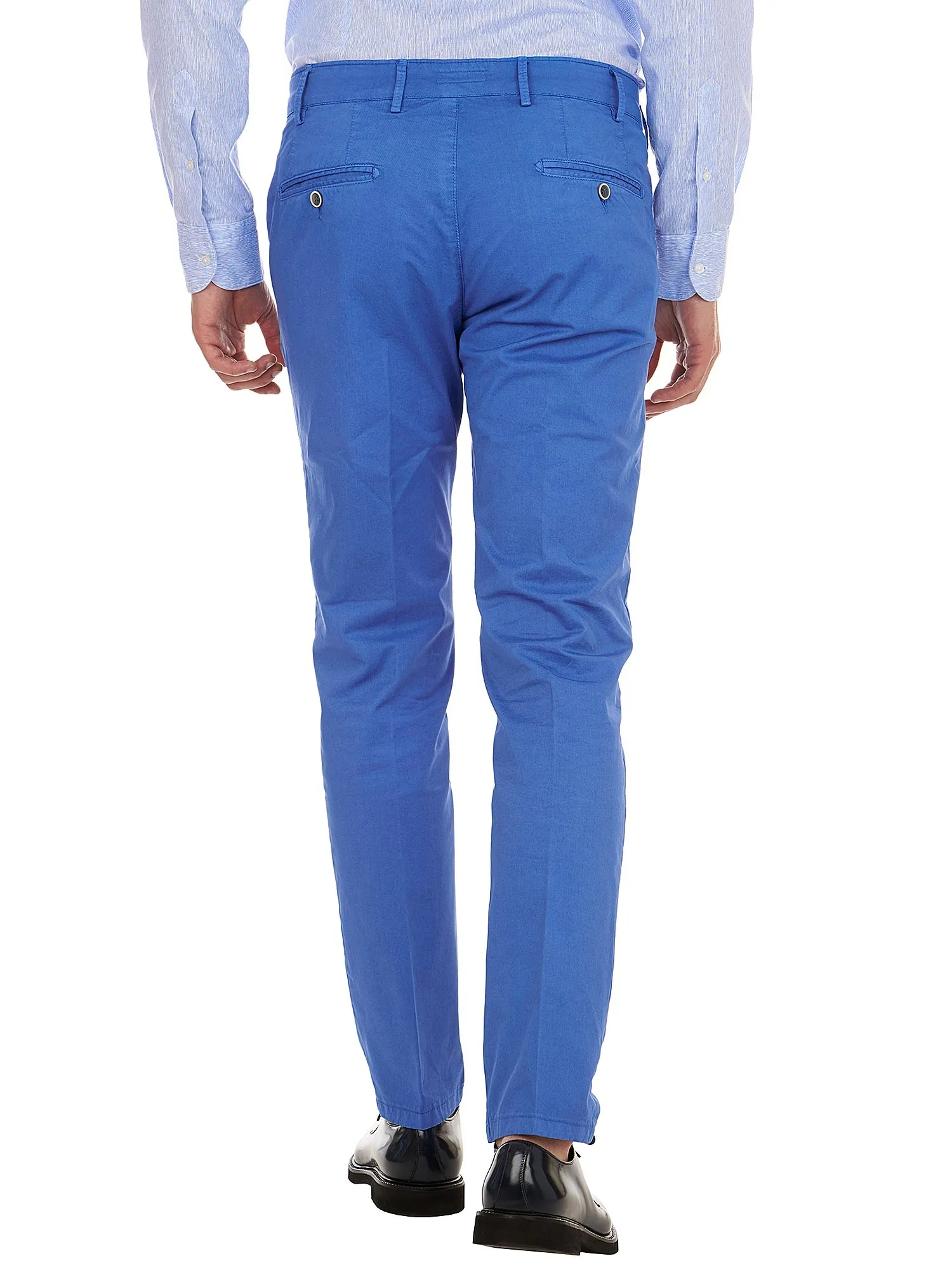 Men's 5-pocket light blue chinos trousers