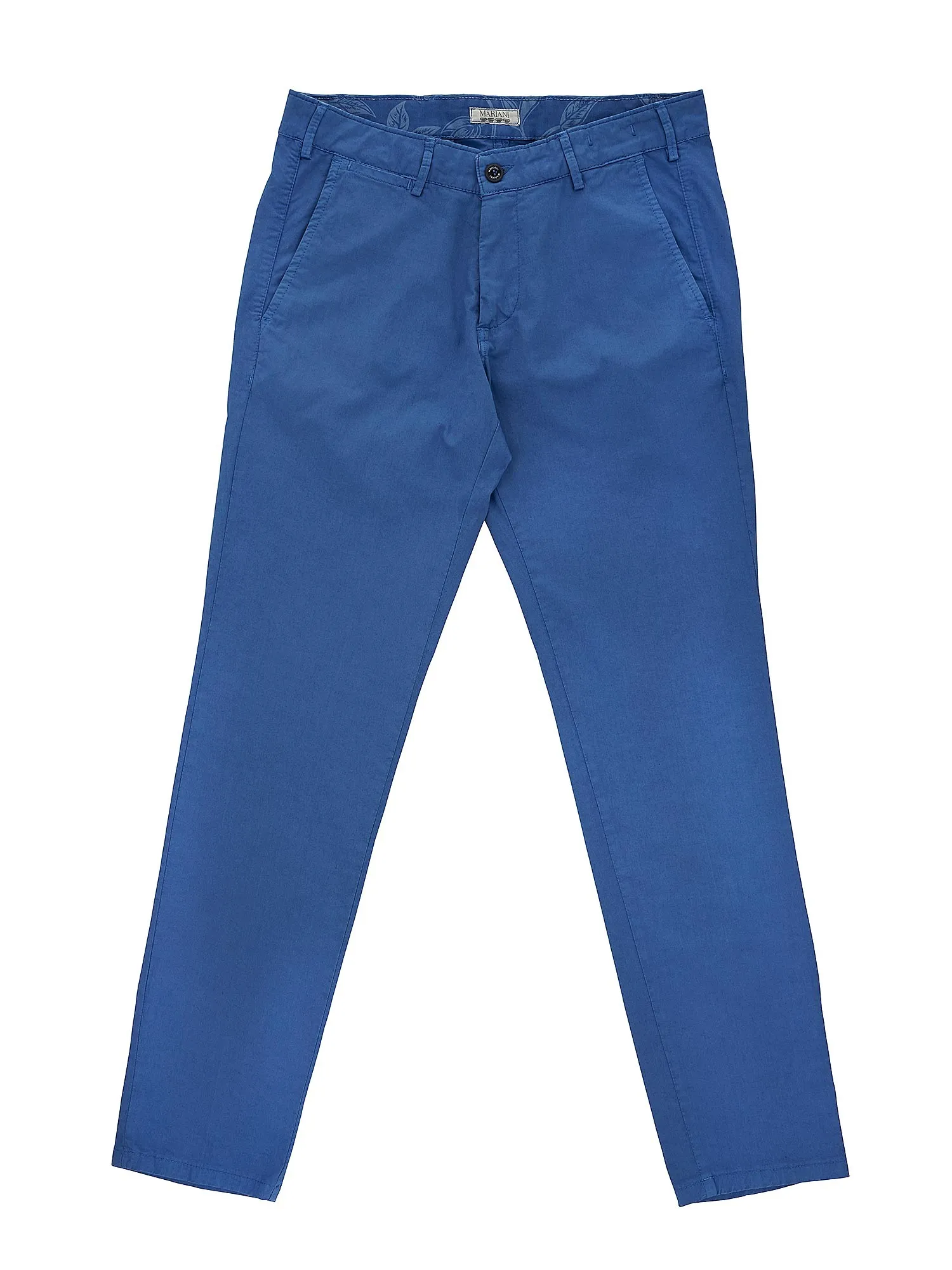 Men's 5-pocket light blue chinos trousers