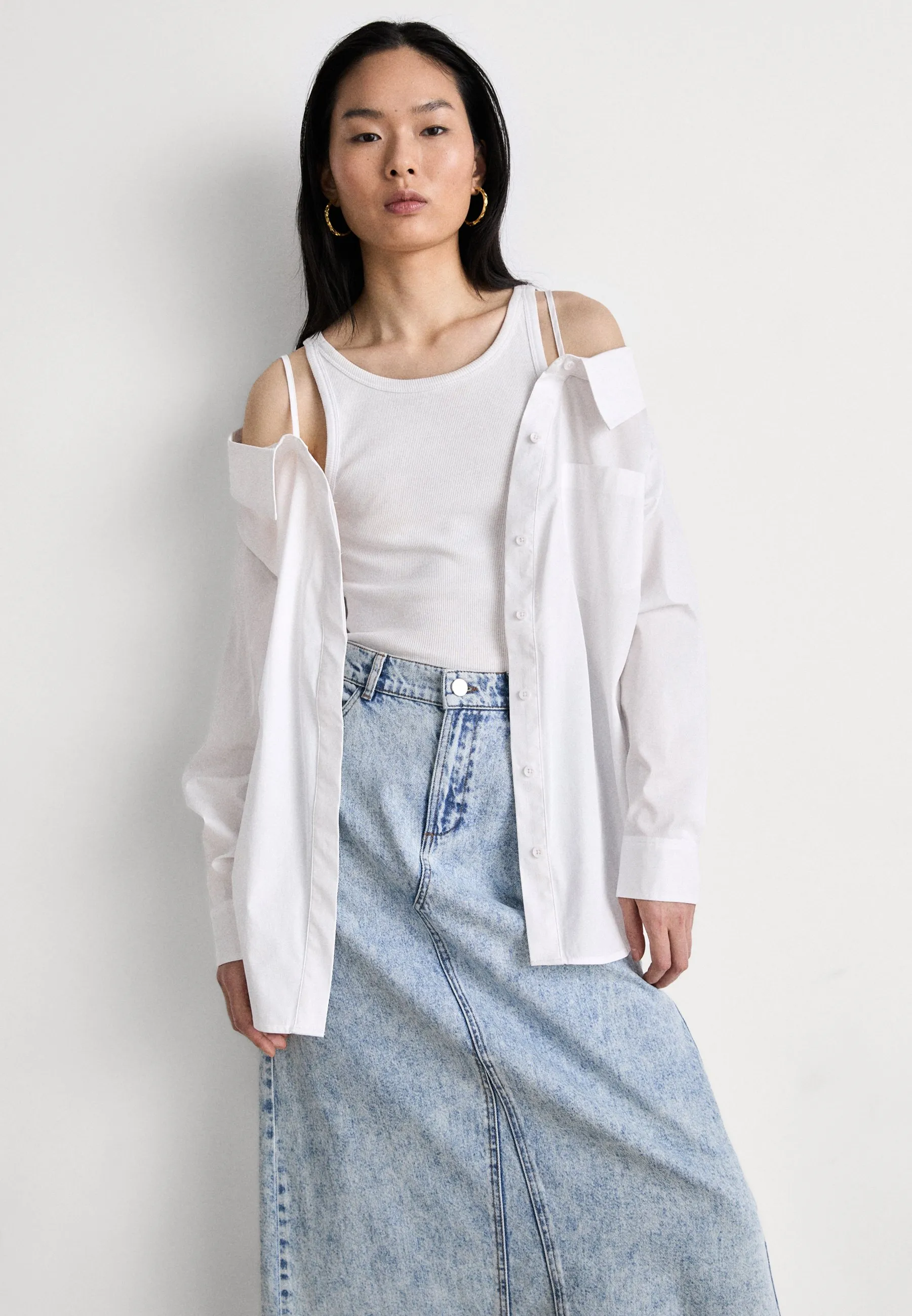 MILY LONG SKIRT - Gonna di jeans