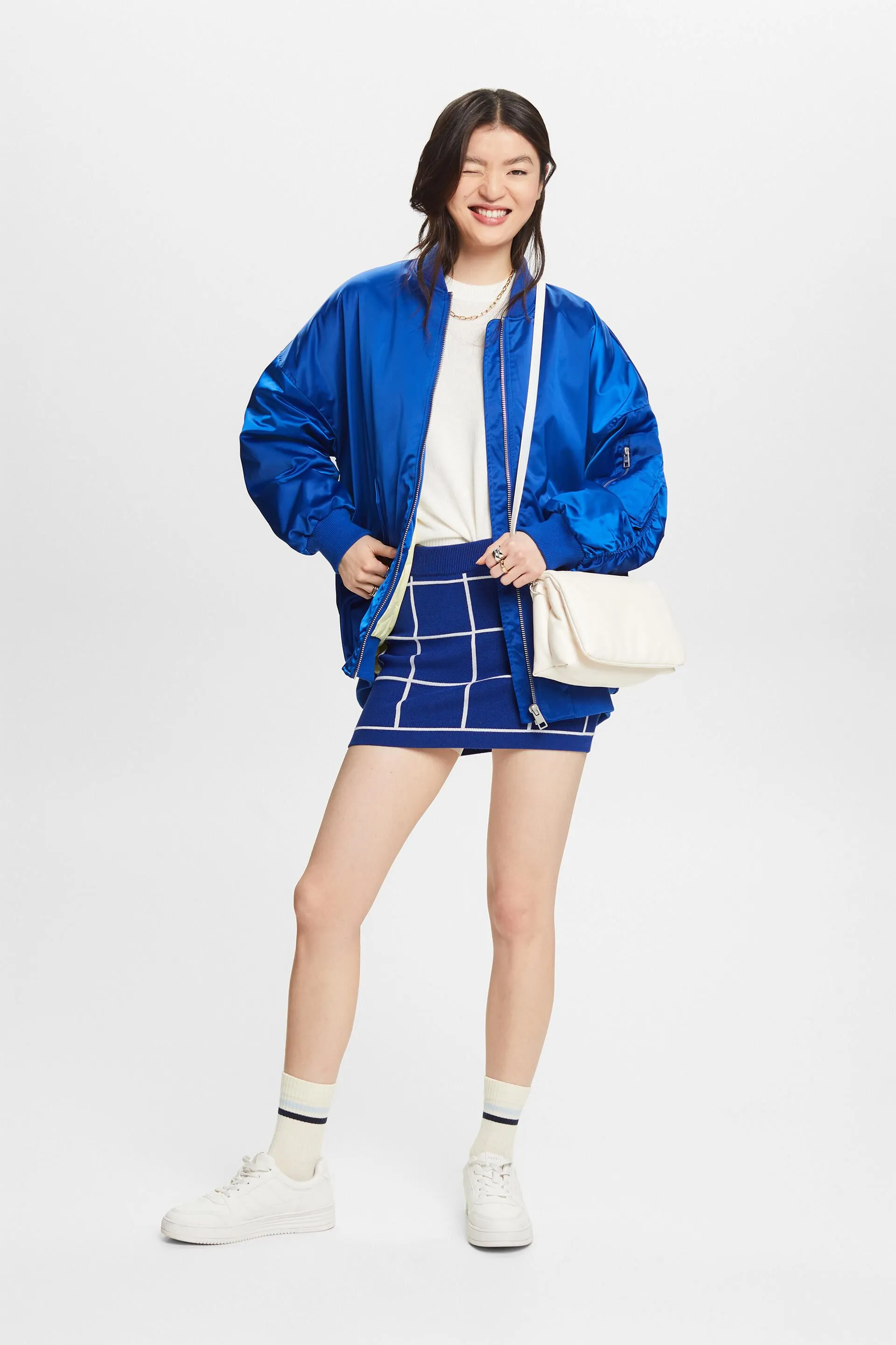 Minigonna in maglia jacquard
