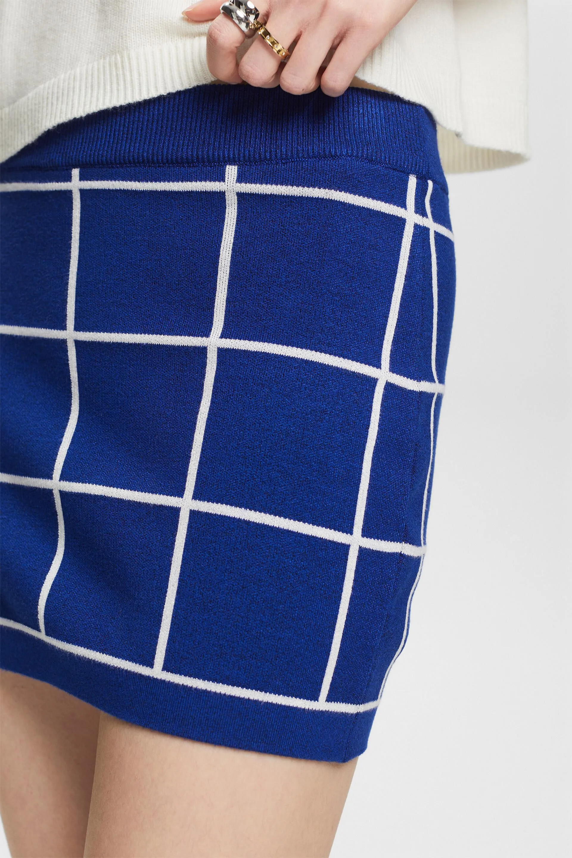 Minigonna in maglia jacquard