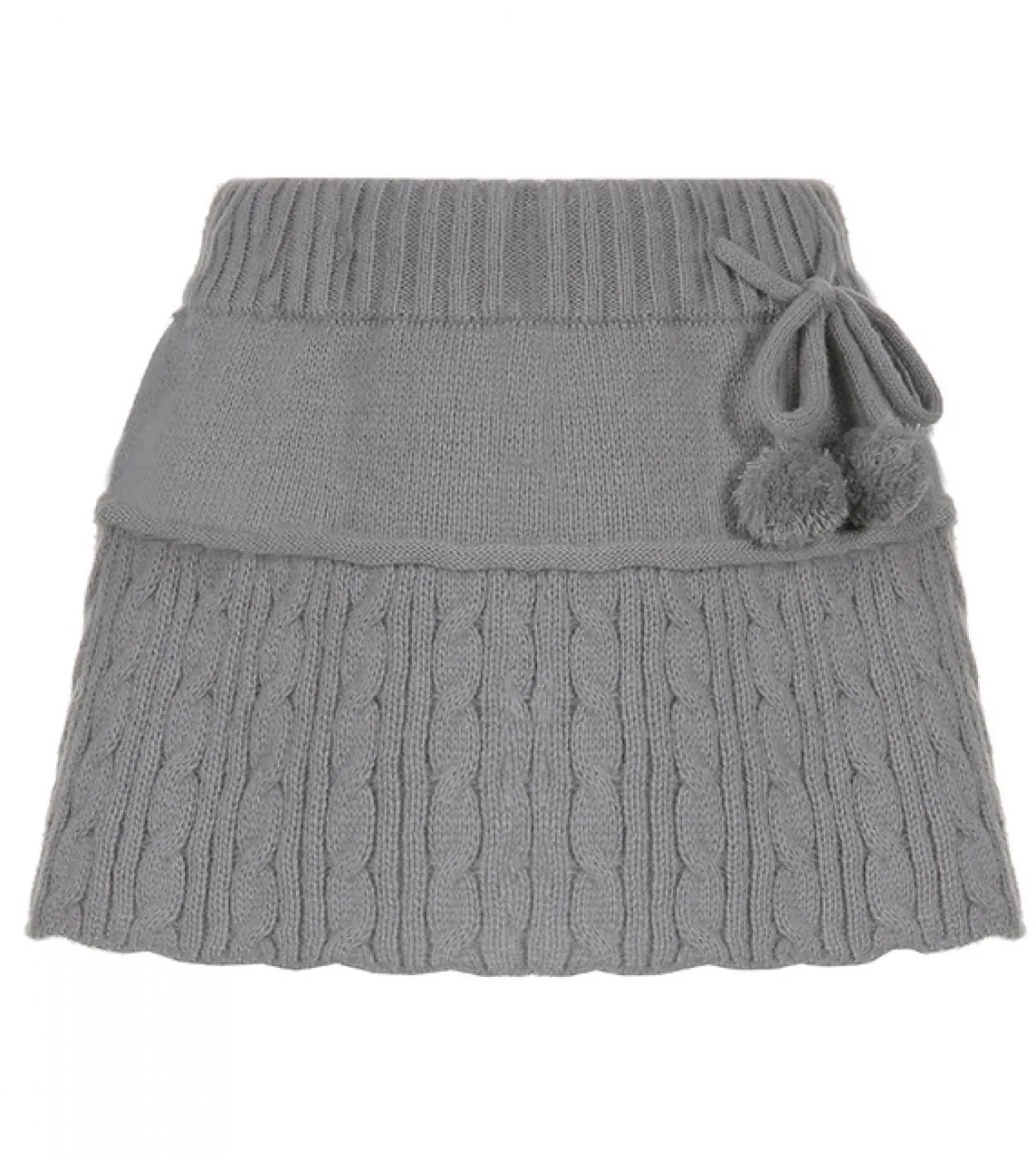 Minigonne lavorate a maglia con lacci in pelliccia Gonne a tubino dolci e carine Twist Skinny a vita bassa Gonne corte da do