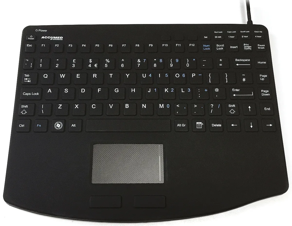 Minitastiera Nero Cablato USB Ceratech, QWERTY (UK) Medico