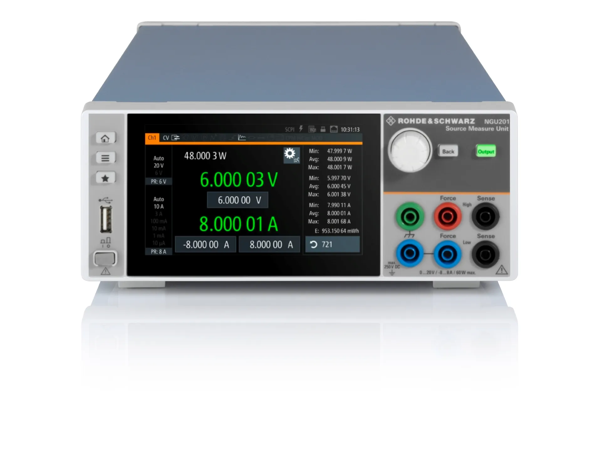 Misuratore di alimentazione Rohde & Schwarz serie NGU, 1 canale, 0 → 20 V