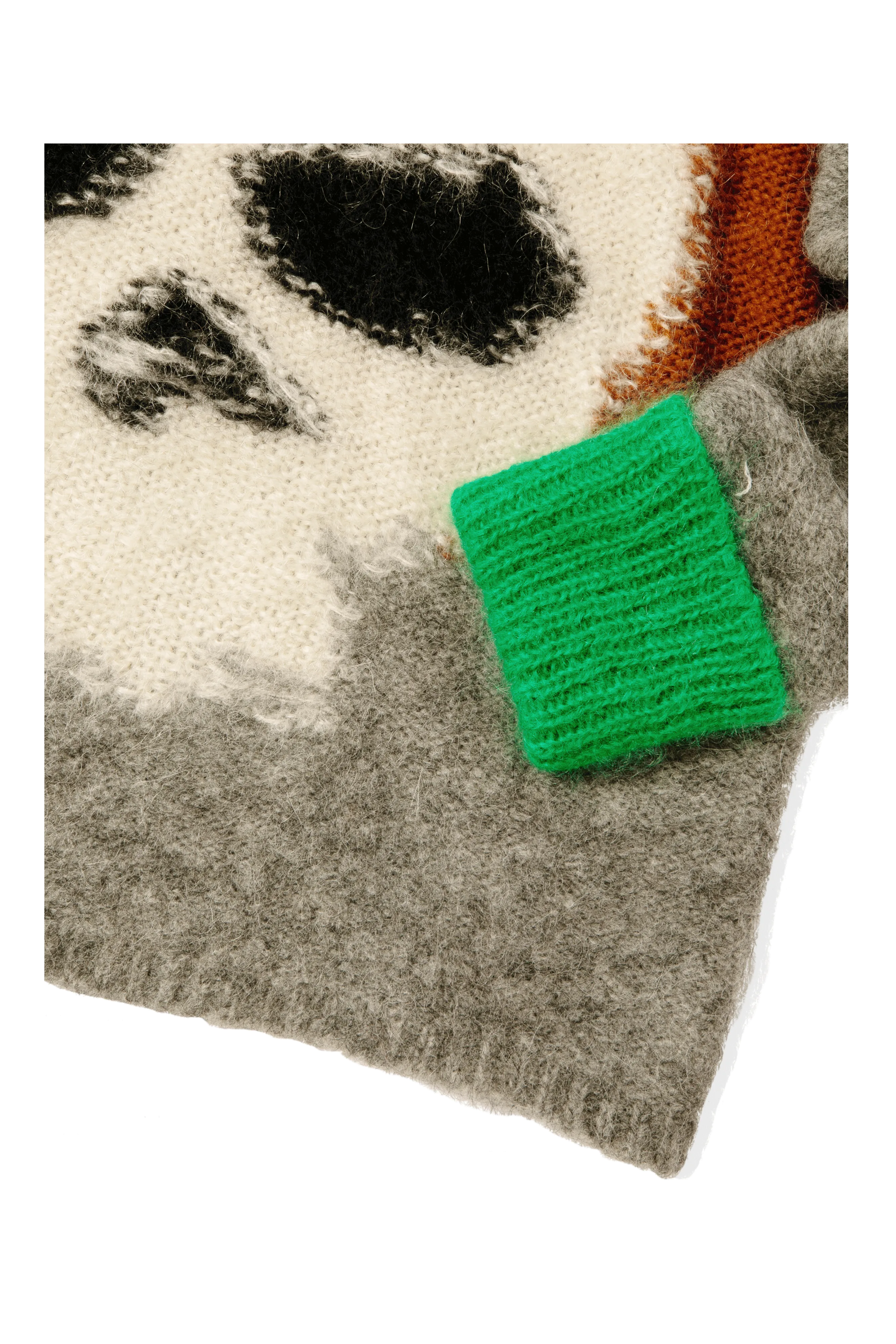 Mohair Skull Intarsia Sweater Knit