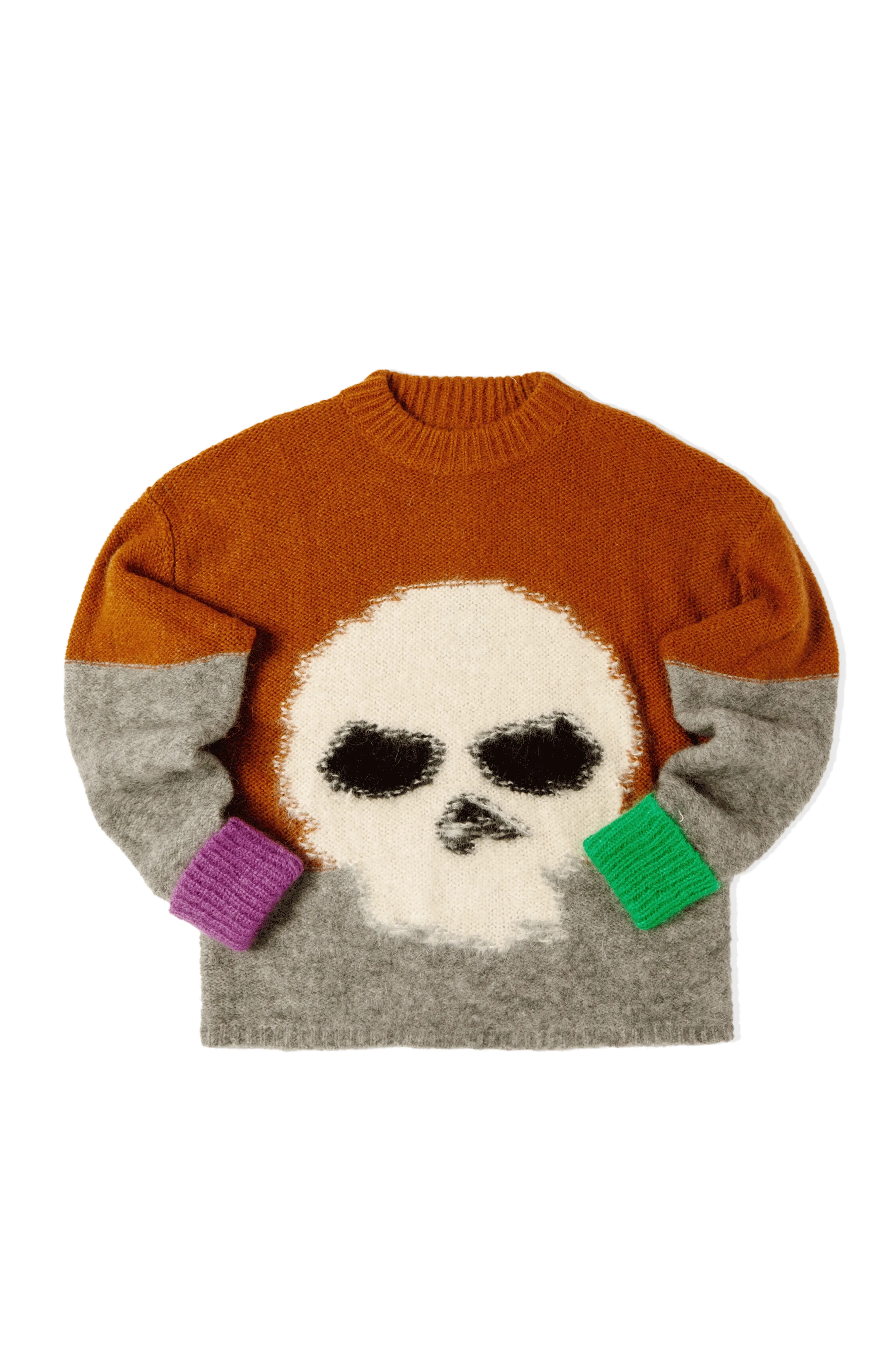 Mohair Skull Intarsia Sweater Knit