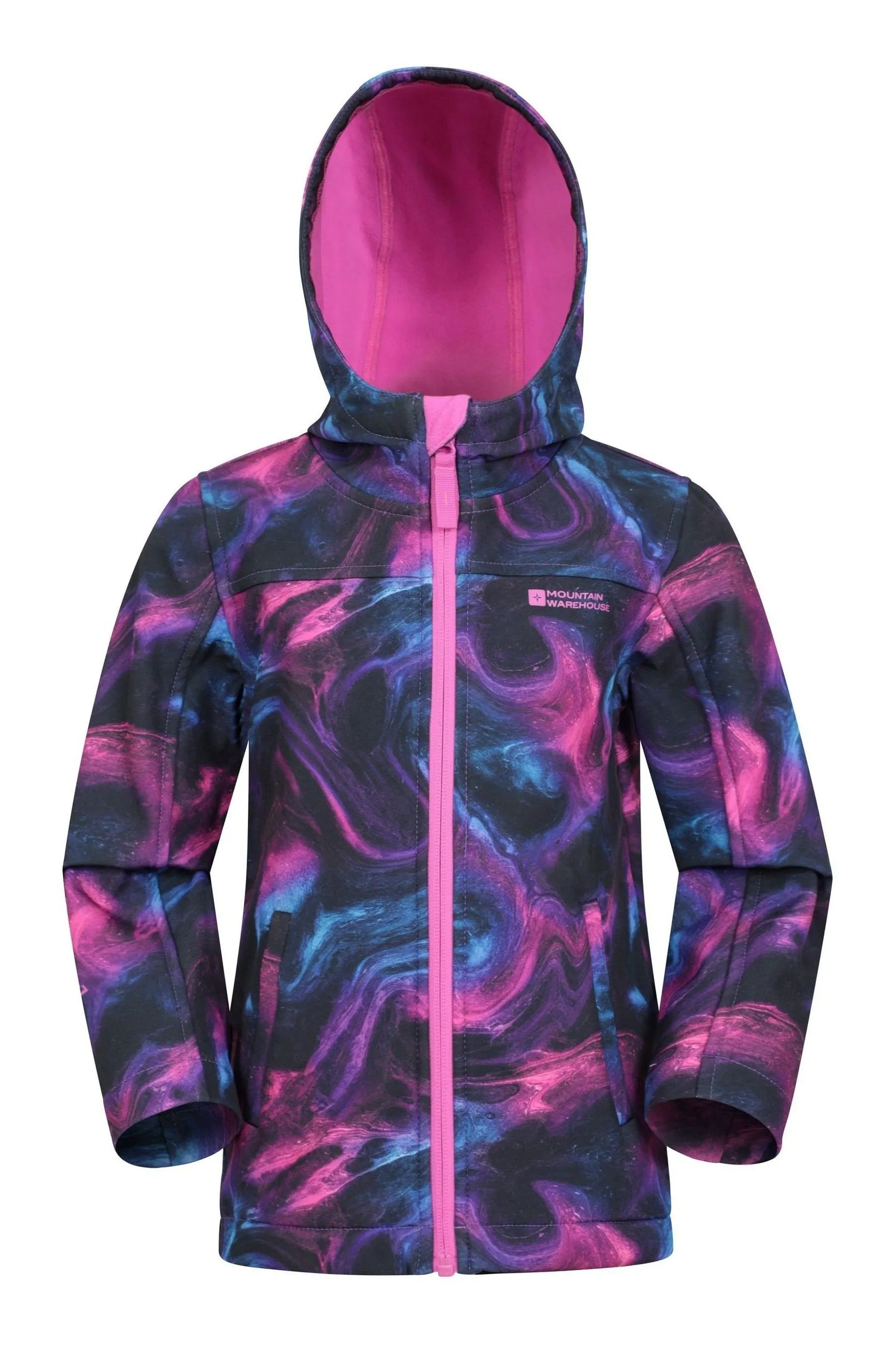 Mountain Warehouse Exodus II Giacca Softshell Resistente all'Acqua Stampata Per Bambini    