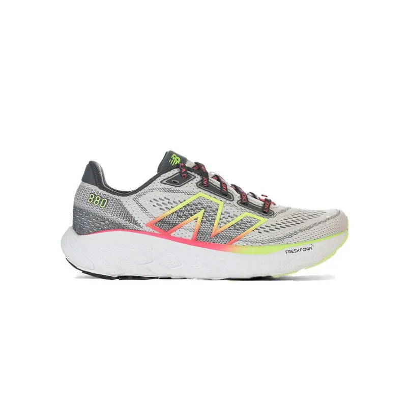 NEW BALANCE 880 v14 RADIO DEEJAY FRESH FOAM X SCARPA RUNNING DONNA - SPECIAL EDITION DEEJAY TEN - WHITE/GREY/LIME