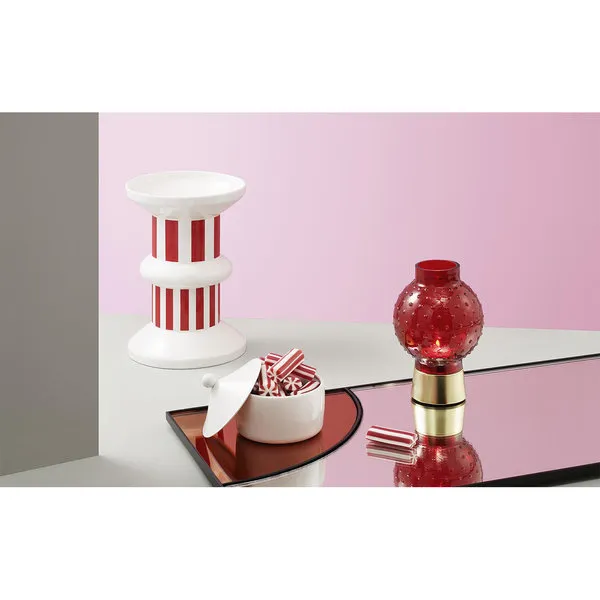 Normann Copenhagen Vaso Funfair Ø 15 x H 22 cm, lecca lecca rosso