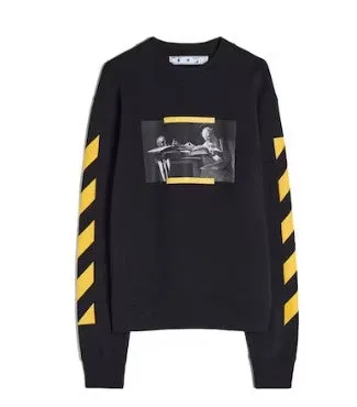 Off-White Felpa girocollo con logo stampato OMBA025F21FLR009
