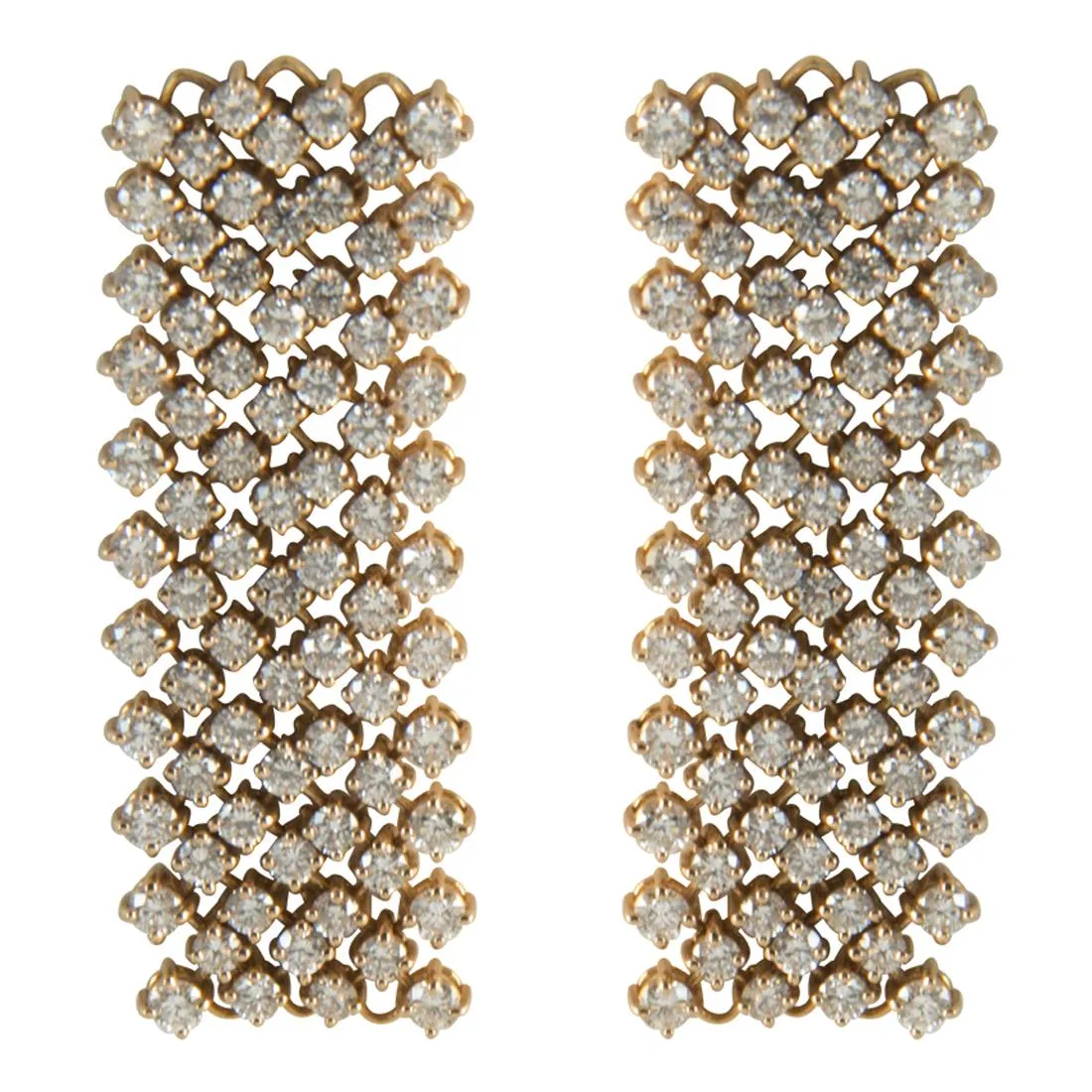 Orecchini  in oro con diamanti ct 4.30