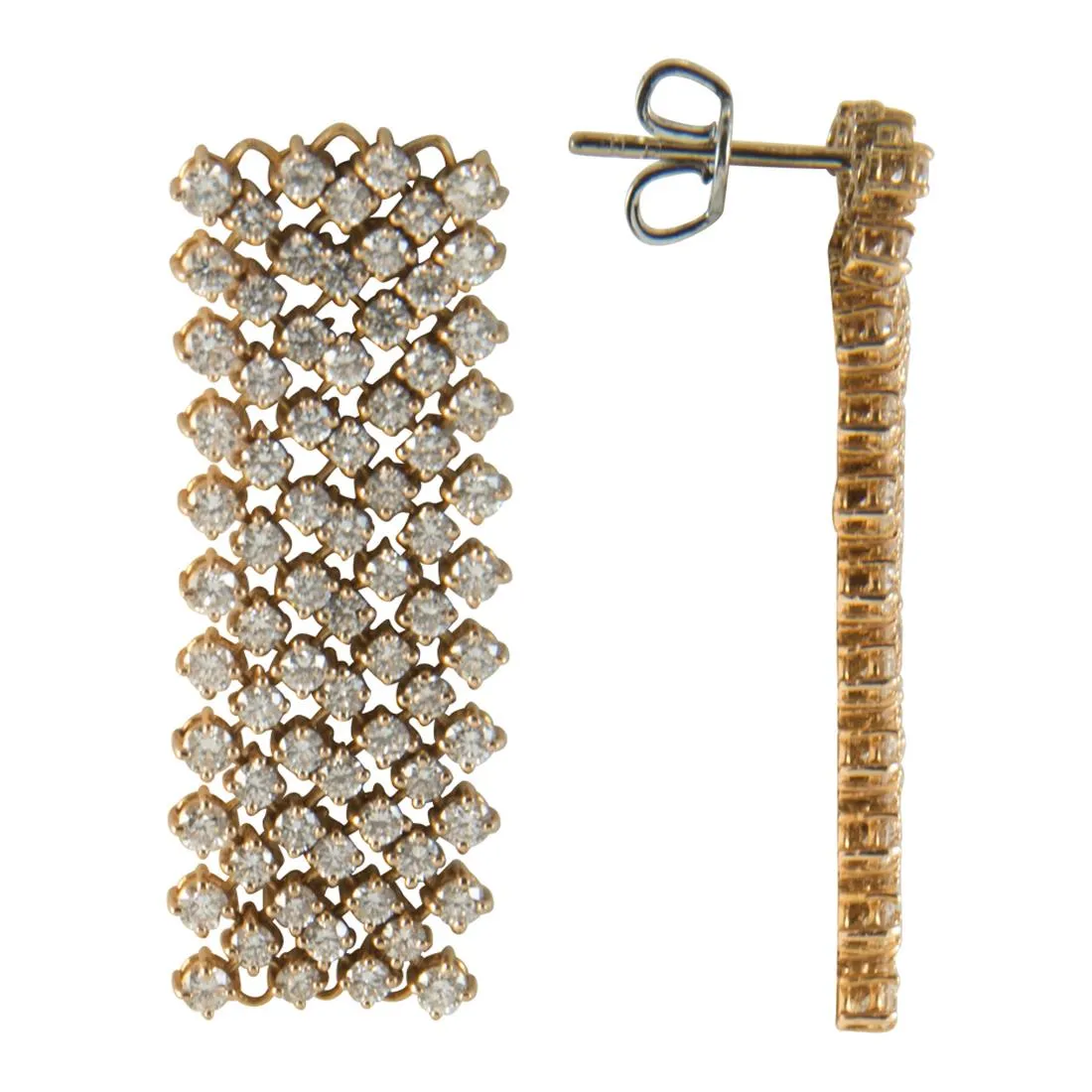 Orecchini  in oro con diamanti ct 4.30