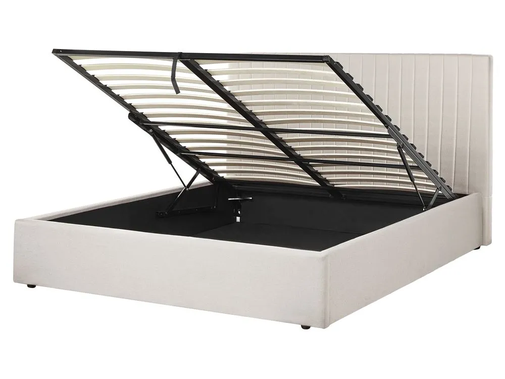 Ottoman Bed Fabric VION 160 x 200 cm (EU King Size) Beige