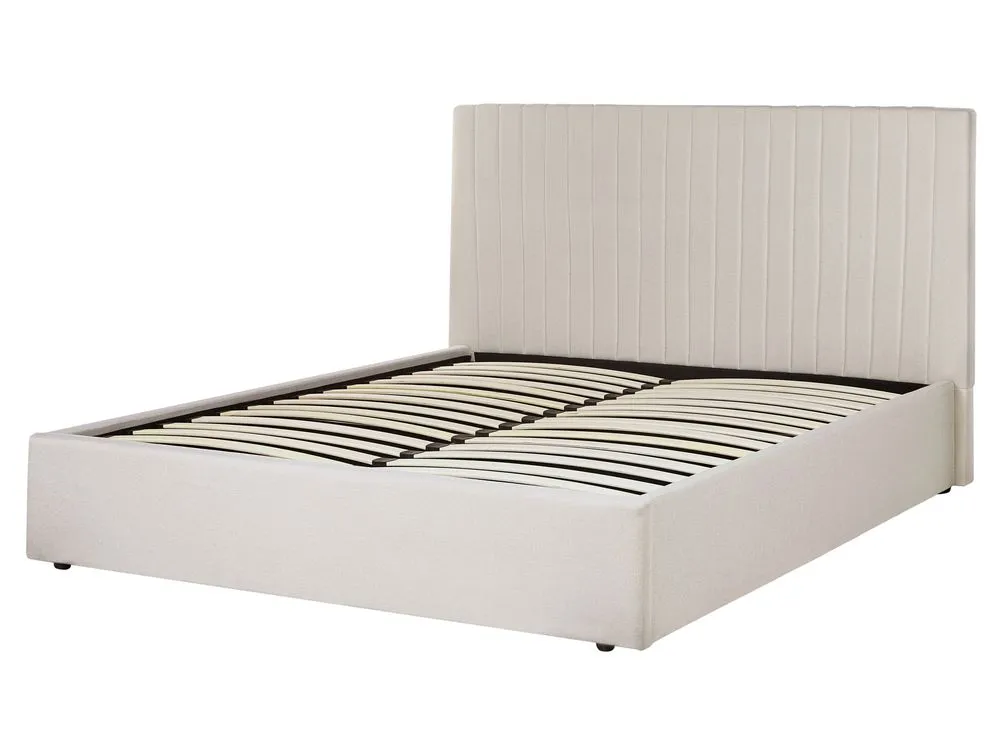 Ottoman Bed Fabric VION 160 x 200 cm (EU King Size) Beige