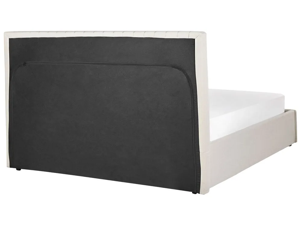 Ottoman Bed Fabric VION 160 x 200 cm (EU King Size) Beige