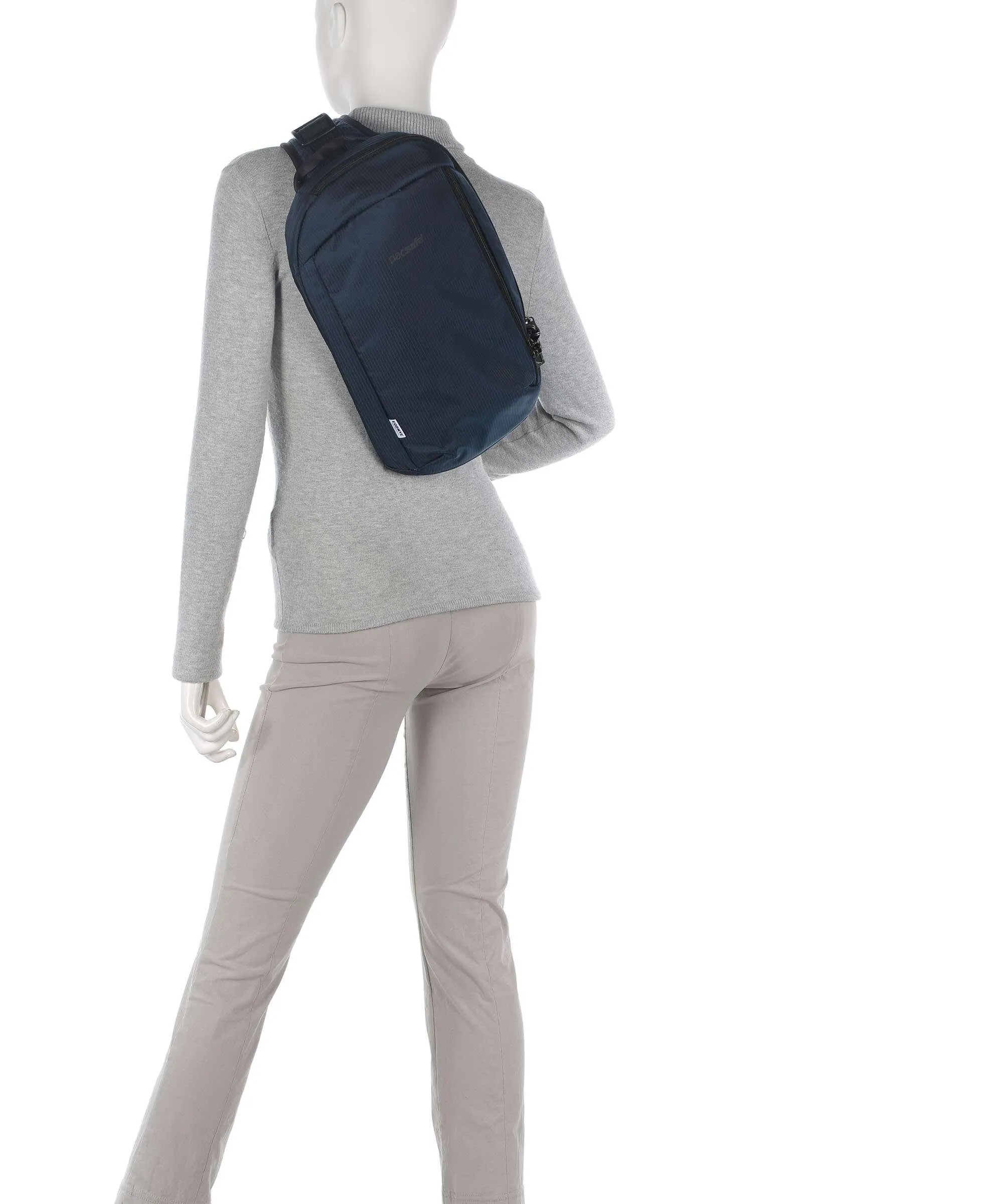  Pacsafe Vibe 325 Borsa sling econyl nylon blu  